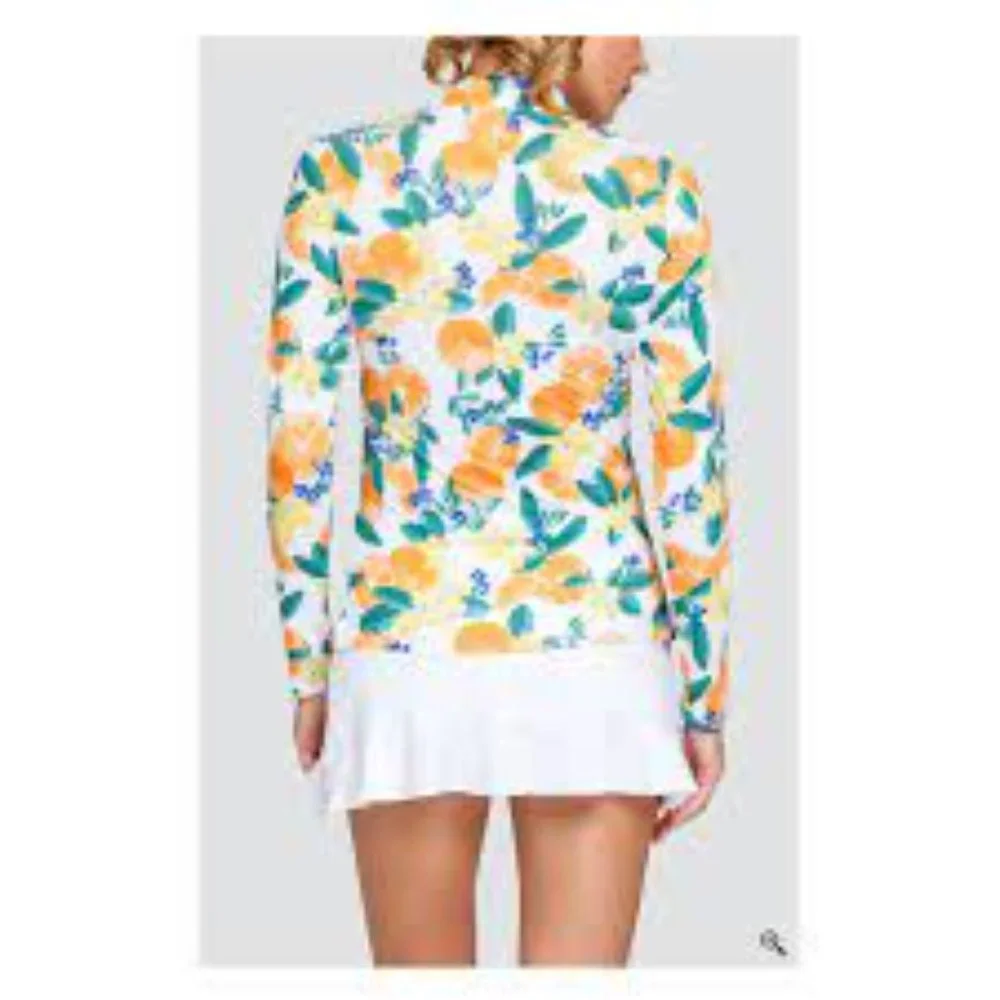 TAIL Women's Fun in the Sun Happy Long Sleeve 3/4 Zip - Orange Crush - XXL - Picture 4 of 13